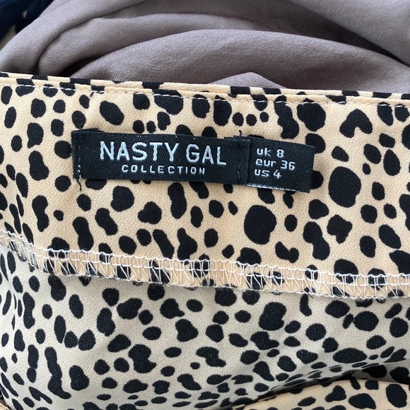 NASTYGAL Polka Dot Print Bias Cut High-Waist Skirt - Picture 10 of 11